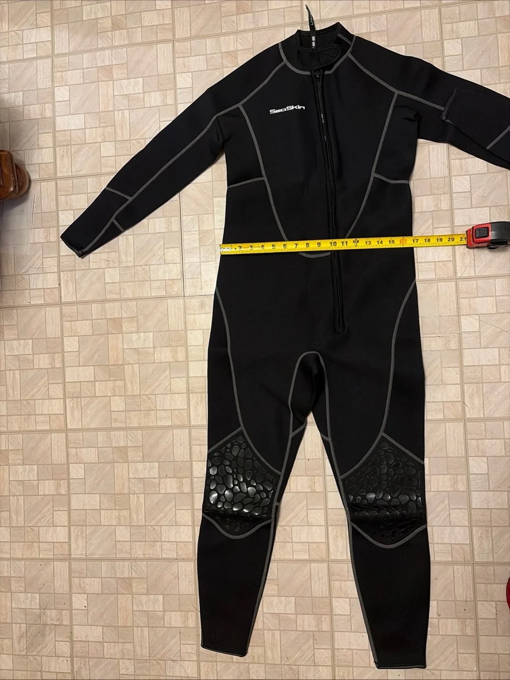 Seaskin Mens 3mm Full Body Diving Suit Front Zip Size M Size W~L